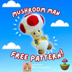 Free Crochet Pattern: Toad Mushroom Man