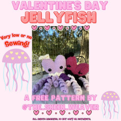 Free Crochet Pattern: Valentines Jellyfish Amigurumi