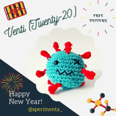 Free Crochet Pattern: Venti (Twenty-Twenty) Virus Amigurumi