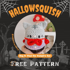 Free Crochet Pattern: Vlad the Vampire Cat Amigurumi