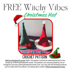 Free Crochet Pattern: Witchy Vibes Christmas Hats