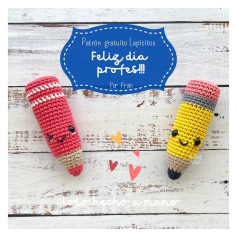 Free Crochet Pencil Pattern for Teachers Day