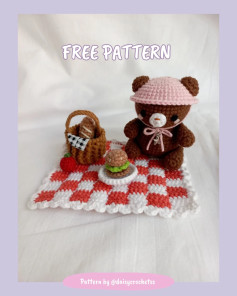 FREE Crochet Picnic Bear Pattern