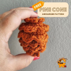 Free Crochet Pine Cone Amigurumi Pattern