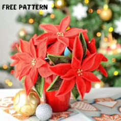Free Crochet Poinsettia Flower Pattern