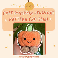 Free Crochet Pumpkin Jellycat Pattern (No Sew)