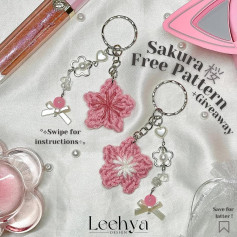 Free Crochet Sakura Keychain Pattern & Giveaway