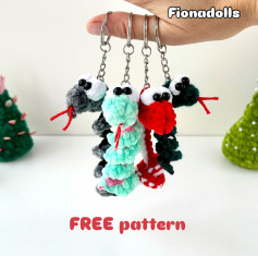 Free Crochet Snake Keychain Pattern