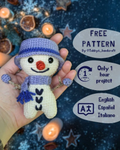 Free Crochet Snowman Pattern: 1-Hour Project