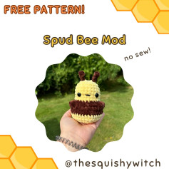 Free Crochet Spud Bee Mod Pattern: No Sew Required!