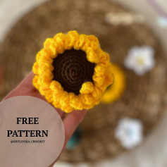 Free Crochet Sunflower Pattern FREE PATTERN SUNFLOWER 🌻🫶