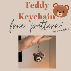 Free Crochet Teddy Bear Keychain Pattern