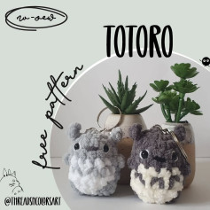 Free Crochet Totoro Keychain Pattern