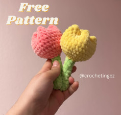 Free Crochet Tulip Pattern: Two Cute Flowers
