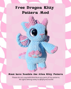 Free Dragon Kitty Crochet Pattern Mod