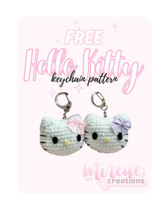 Free Hello Kitty Keychain Crochet Pattern