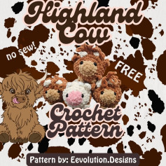 Free Highland Cow Crochet Pattern
