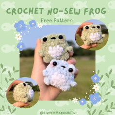 🐸 Free No Sew Frog Crochet Pattern 💙