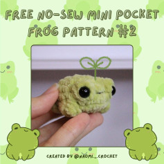 Free No-Sew Mini Pocket Frog Crochet Pattern #2