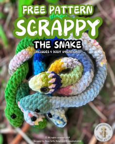 Free Scrappy Snake Crochet Pattern: 4 Body Variations