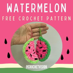 🍉 Free Watermelon Crochet Pattern 🍉