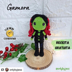 Gamora Amigurumi: Grátis Padrão de Crochê