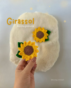 Girassol de crochê: Gráfico gratuito para iniciantes