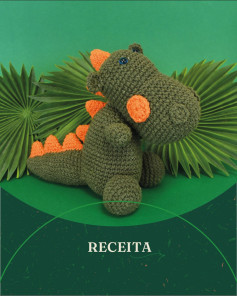 Gráfico de Amigurumi de Dinossauro: Receita completa para um adorável amigurumi de dinossauro em crochê.