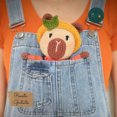 Gráfico de amigurumi de ursinho em formato de laranja grátis!