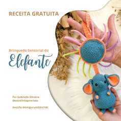 Gráfico de amigurumi grátis: Elefante sensorial
