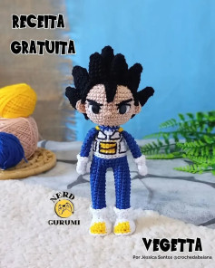 Gráfico de amigurumi grátis: Vegeta!