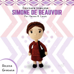 Gráfico de amigurumi Simone de Beauvoir