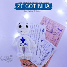 Gráfico de Amigurumi Zé Gotinha para crochê
