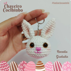 Gráfico de chaveiro coelhinho amigurumi grátis