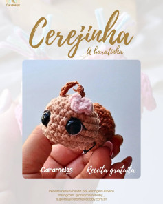 Gráfico de crochê amigurumi Cerejinha: receita gratuita.