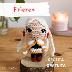 Gráfico de crochê amigurumi Frieren grátis