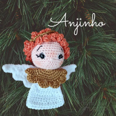 Gráfico de crochê: Anjinho fofo para Natal
