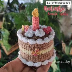 Gráfico de crochê: Bolo de aniversário fofo!