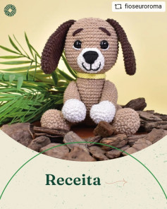 Gráfico de crochê: Cachorrinho amigurumi adorável