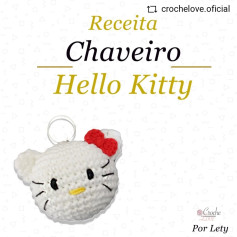 Gráfico de crochê: chaveiro Hello Kitty