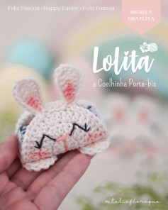 Gráfico de crochê: coelhinha Lolita porta-biscoitos