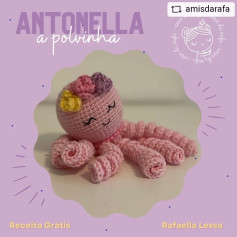 Gráfico de crochê da Antonella, a polvinha: receita grátis.