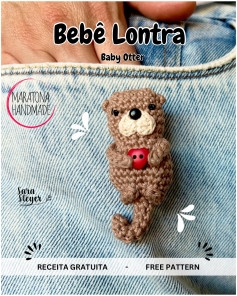 Gráfico de crochê grátis: Bebê lontra amigurumi