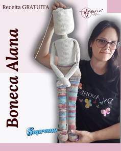 Gráfico de crochê grátis: Boneco Alana Supremo