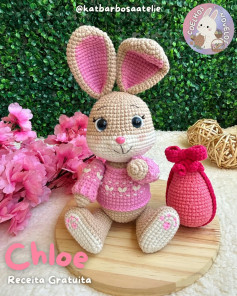 Gráfico de crochê grátis: coelhinha Chloe