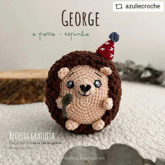Gráfico de crochê grátis: George, o porco-espinho