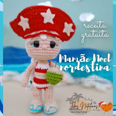 Gráfico de crochê grátis: Mamãe Noel Nordestina