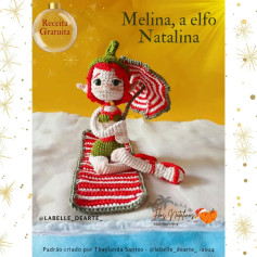 Gráfico de crochê grátis: Melina, a duende natalina de praia