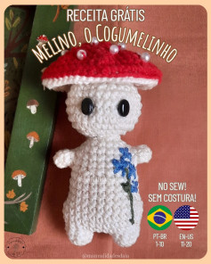 Gráfico de crochê grátis: Melino, o cogumelinho