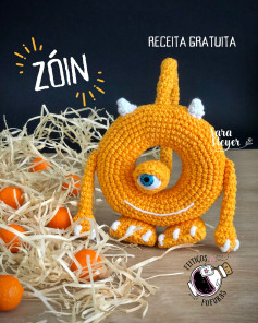 Gráfico de crochê grátis: Monstrinho Zoín